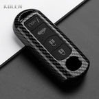 Car Key Cover Compatible with Mazda 2 3 6 Demio Atenza Axela CX-5 CX5 CX-3 CX7 CX-9 3 4 CX30 2016 2017 2018 2019 – Carbon Fiber Style