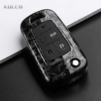 Car Key Cover Compatible with Chevrolet Cruze Aveo Trax Sail Malibu Captiva; Opel/Vauxhall Astra J Corsa Insignia Mokka – Carbon Fiber Style