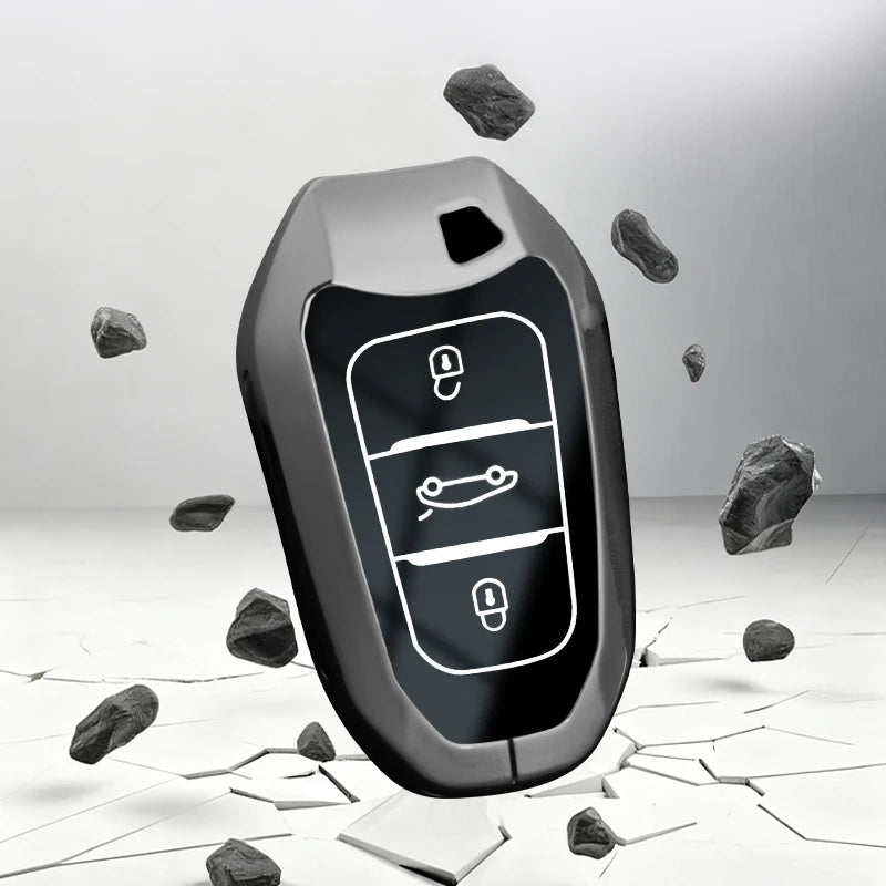 Car Key Fob Cover for Peugeot 2008, 3008, 4008, 5008, 308, 408 & 508; Citroen C1, C2, C4, C6, C3-XR, Picasso & Grand; DS3 & DS5