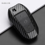 Car Key Cover Compatible with Peugeot 2008 3008 4008 5008 308 408 508; Citroen C1 C2 C4 C6 C3-XR Picasso Grand DS3 DS5 – Carbon Fiber Style
