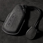 Suede Keyless Car Key Cover Compatible with VW Volkswagen GTI, R, MK8, Golf 8, ID.3, ID.4, ID.6