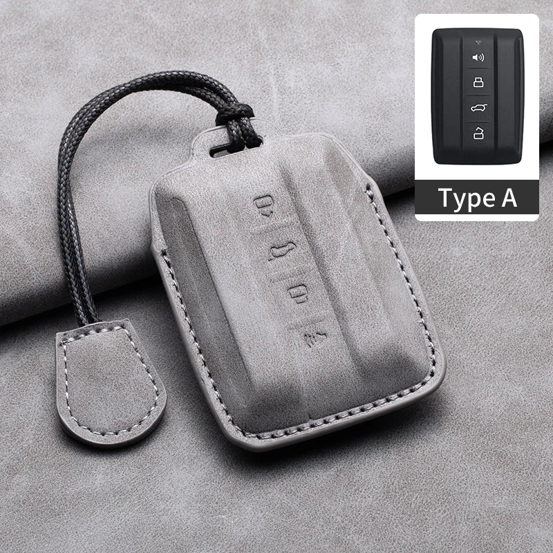 Leather Remote Key Fob Case Compatible with TANK 300, 500
