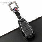 Car Key Cover Compatible with Ford Focus 3 4 ST Mondeo MK3 MK4 Fiesta Fusion Kuga – Carbon Fiber Style