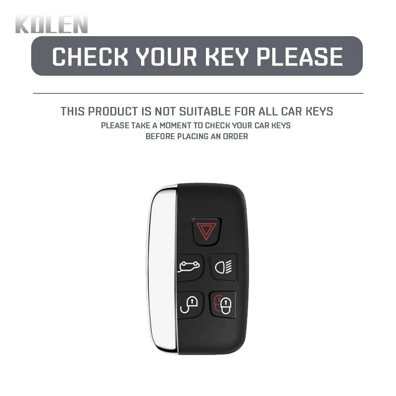 Car Key Cover Compatible with Jaguar XE XJ XF Guitar; Land Rover Range Rover Sport Evoque Freelander Velar Discovery 4 – Carbon Fiber Style