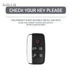 Car Key Cover Compatible with Jaguar XE XJ XF Guitar; Land Rover Range Rover Sport Evoque Freelander Velar Discovery 4 – Carbon Fiber Style