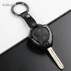 Car Key Cover Compatible with Toyota Corolla Vios Camry Yaris RAV4 Hilux Cruiser Fortuner – 2/3/4 Buttons – Carbon Fiber Style