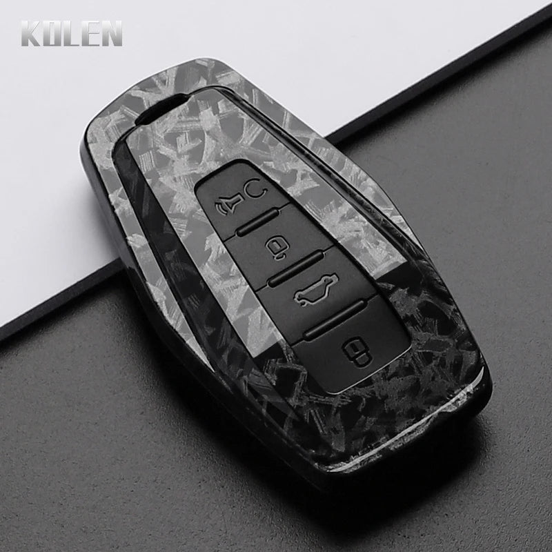 Car Key Cover Compatible with Geely Coolray Atlas Boyue NL3 Emgrand X6 X7 EX7 GT GC9 Borui – Carbon Fiber Style