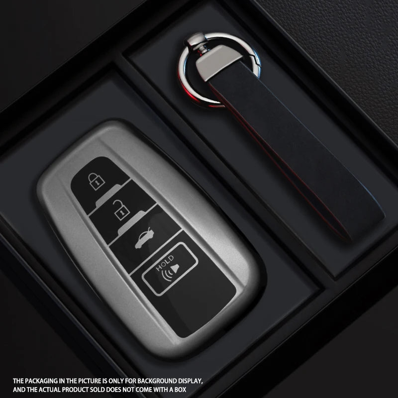 Black Warrior-Style TPU Car Key Fob Cover for Toyota Camry, RAV4, Highlander, Avalon, C-HR, Prius, Corolla & GT86