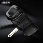 Car Key Cover Compatible with Citroen C1 C2 C3 C4; Peugeot 107 206 207 307; Toyota Aygo – Carbon Fiber Style