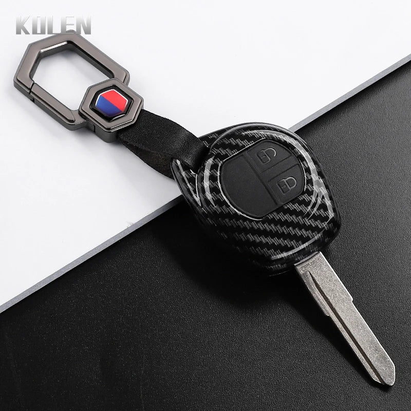Car Key Cover Compatible with Suzuki SX4 Swift Grand Vitara Ciaz Liana S-Presso Celerio Jimny Jeemny – Carbon Fiber Style