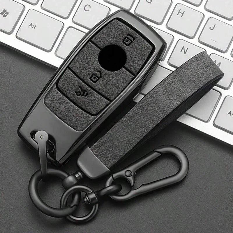 Alloy-Style Car Key Fob Cover for Mercedes-Benz A-Class, C-Class, E-Class, S-Class, G-Class, GLC, CLE, CLA, GLB, GLS & AMG – W177, W205, W213, W222, X167