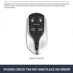 Suede Keyless Car Key Cover Compatible with Maserati Levante, Ghibli, Quattroporte, GT, Granturism, GranCabrio