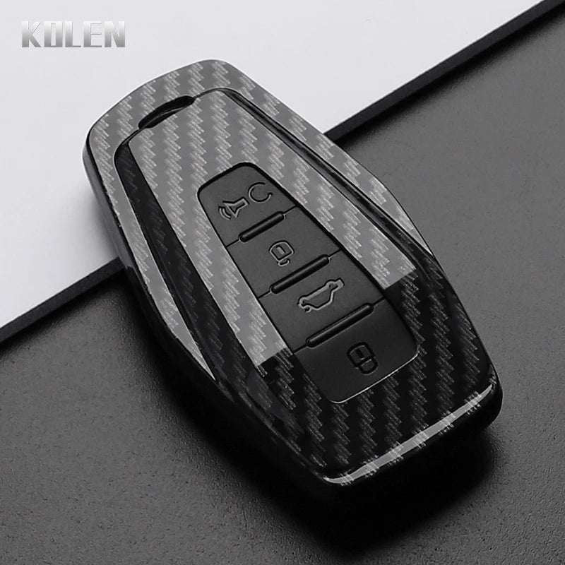 Car Key Cover Compatible with Geely Coolray Atlas Boyue NL3 Emgrand X6 X7 EX7 GT GC9 Borui – Carbon Fiber Style