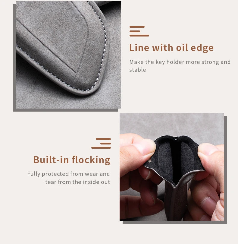 Leather Car Key Fob Cover Compatible with Great Wall GWM WEY Coffee01, Coffee02, WEY-X, WEY-S, WEY-GT, VV7 GT