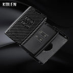 Car Key Cover Compatible with Renault Koleos Captur Megane Clio Scenic Talisman Arkana; Dacia Sandero – Carbon Fiber Style