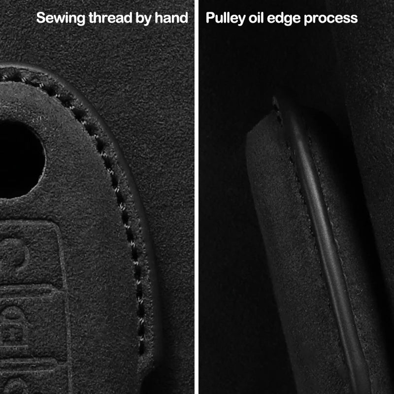 Suede Remote Key Fob Cover Compatible with Nissan Qashqai, X-Trail, T31, T32, Juke, J10, J11, Tiida, Altima, Pathfinder, Kicks