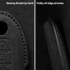 Suede Remote Key Fob Cover Compatible with Nissan Qashqai, Pulsar, March, 370Z, Micra, Juke, Note, Tiida – 3 Buttons