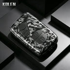 Car Key Cover Compatible with Toyota Aqua RAV4 Land Cruiser Camry Prado Corolla Prius – Carbon Fiber Style