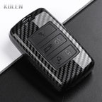 Car Key Cover Compatible with Land Rover Range Rover Sport Evoque Velar Discovery Defender; Jaguar XE E-PACE XF – Carbon Fiber Style