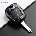 Car Key Cover Compatible with Citroen C1 C2 C3 C4; Peugeot 107 206 207 307; Toyota Aygo – Carbon Fiber Style