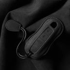 Suede Car Key Cover Compatible with Porsche Panamera, Spyder, Carrera, Macan, Cayman, Cayenne, 911, 970, 981, 991