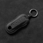 Suede Car Key Fob Cover Compatible with Porsche Panamera, Cayenne, 971, 911, 9YA, Macan, Boxster