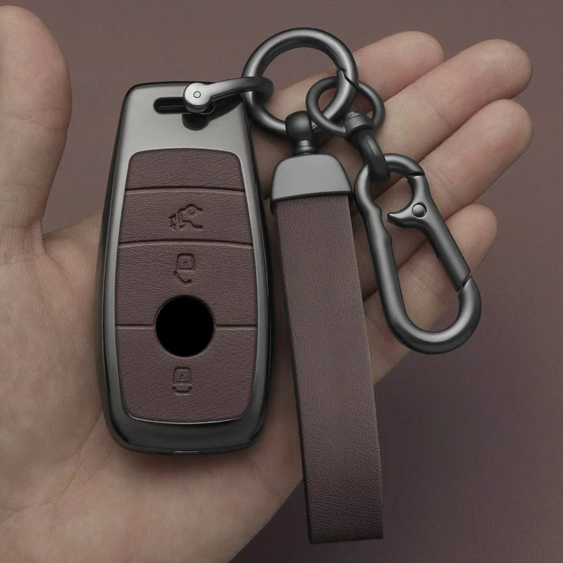 Alloy-Style Car Key Fob Cover for Mercedes-Benz A, C, E, S & G-Class, GLC, CLE, CLA, GLB, GLS & AMG – W177, W205, W213, W222, X167