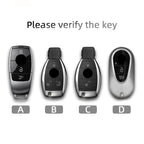 Suede Remote Key Fob Case Compatible with Mercedes-Benz E-Class, W213, W205, E200, E260, E300, E320, AMG, CLA, 2018, 2019, 2020