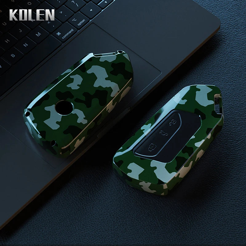 Car Key Cover Compatible with Volkswagen (VW) Golf 8 2020; Skoda Octavia A8 2021; SEAT Leon MK4 – Carbon Fiber Style