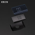 Car Key Cover Compatible with Renault Koleos Captur Kadjar Megane Clio Scenic Talisman Arkana Zoe; Dacia Sandero – Carbon Fiber Style