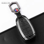 Car Key Cover Compatible with Hyundai i30 ix25 Elantra Kona Solaris Azera Grandeur IG TM Accent Santa Fe – Carbon Fiber Style