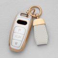 Quicksand Gold TPU Car Key Fob Cover for Audi A3, A4, A6, A7, A8, S8, Q7, Q8, SQ8 & e-tron – B9, C8, D5, 4K – 2018–2021