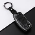 Car Key Cover Compatible with Ford B-Max C-Max Eco Sport Galaxy Fiesta Focus 2 Ecosport Kuga Escape Falcon – Carbon Fiber Style
