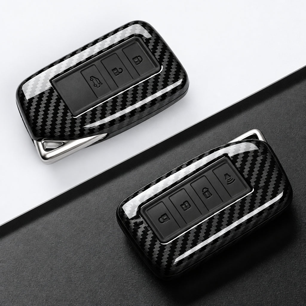 Car Key Cover Compatible with Lexus NX IS RX ES GX LX LS UX GS 200 260 300 350 RX350 ES300 NX200 NX300 – Carbon Fiber Style
