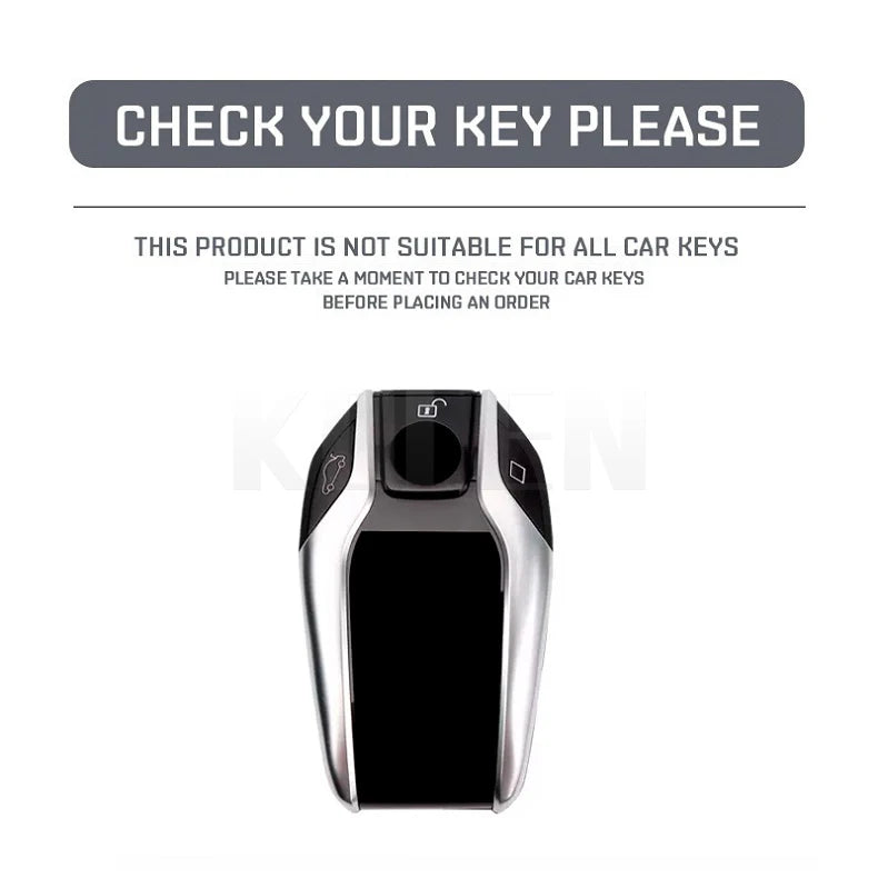Car Key Cover Compatible with BMW 5 7 Series X3 X4 X5 X7 G30 G31 G11 G12 G01 GT G32 i8 – Carbon Fiber Style