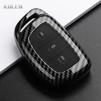 Car Key Cover Compatible with Hyundai Tucson Santa Fe Rena Sonata Elantra Creta ix35 ix45 i10 i30 i40 – Carbon Fiber Style