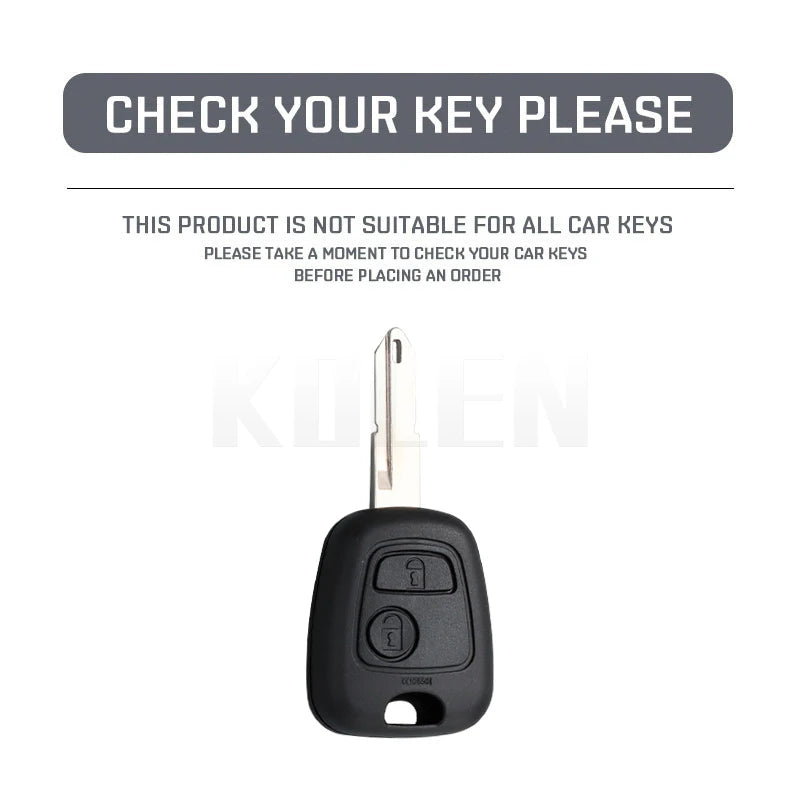 Car Key Cover Compatible with Citroen C1 C2 C3 C4; Peugeot 107 206 207 307; Toyota Aygo – Carbon Fiber Style