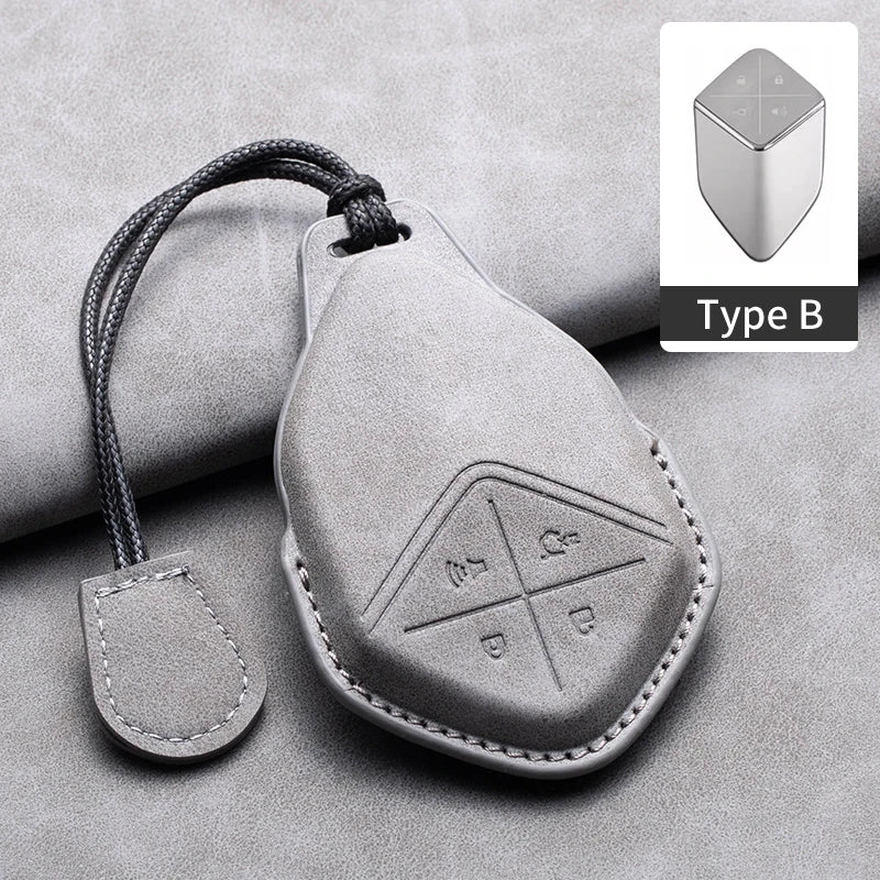 Leather Smart Remote Key Cover Compatible with Changan Deepal S7, S07, SL03, S05, G318, 2024, 2025