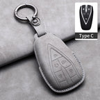 Leather Remote Key Fob Cover Compatible with Changan CS35 Plus, CS55 Plus, CS75 Plus, Eado, UNI-T, UNI K, Oushang X5, X7, EV