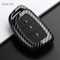 Car Key Cover Compatible with Hyundai Tucson Santa Fe Rena Sonata Elantra Creta ix35 ix45 i10 i30 i40 – Carbon Fiber Style