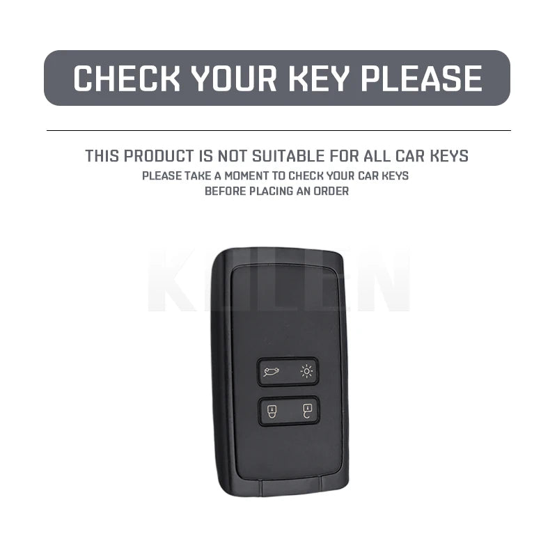 Car Key Cover Compatible with Renault Koleos Captur Megane Clio Scenic Talisman Arkana; Dacia Sandero – Carbon Fiber Style