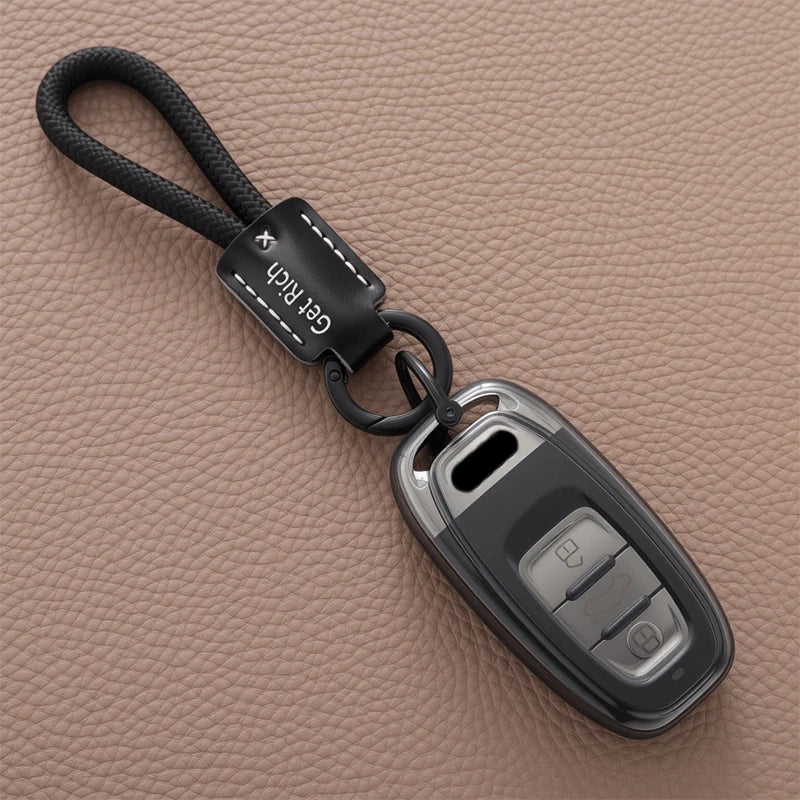 Black-Style TPU Car Key Fob Cover for Audi A1, A3, A4, A5, A6, A7, A8, Q3, Q5, Q7, S4, S6, S7, S8, R8 & TT – 8V, B8, B9, C7