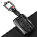 Car Key Cover Compatible with Toyota Prius Plus Auris Camry RAV4 Corolla Avalon Highlander CHR Land Cruiser – Carbon Fiber Style