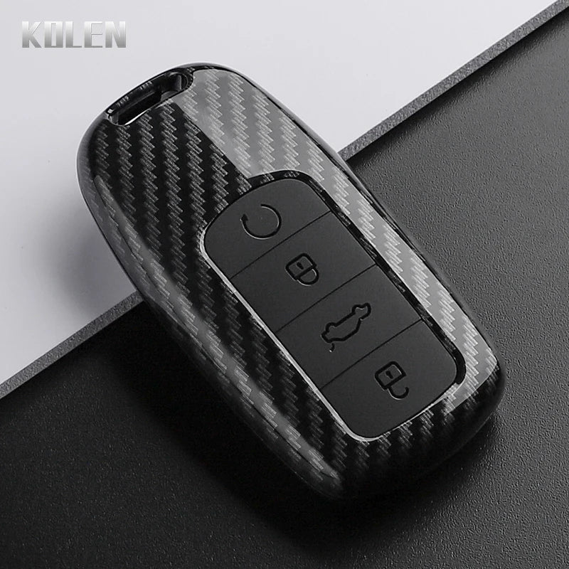 Car Key Cover Compatible with Chery OMODA 5 C5 Tiggo 7 8 Pro Max Tiggo 7 8 Plus Arrizo 5 Plus – Carbon Fiber Style