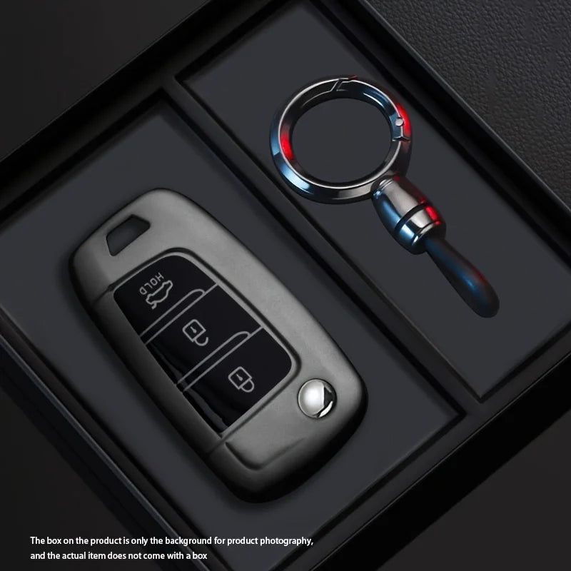 Black Warrior-Style TPU Car Key Fob Cover for Hyundai Elantra, Solaris, Tucson, i30, i35, i40, Kona, Genesis, Santa Fe & Azera