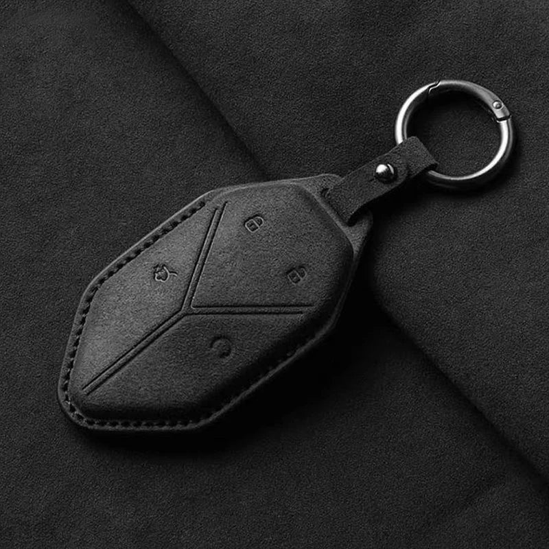 Suede Car Key Cover Compatible with BYD Formula Leopard 5/8, Leopard 5/8