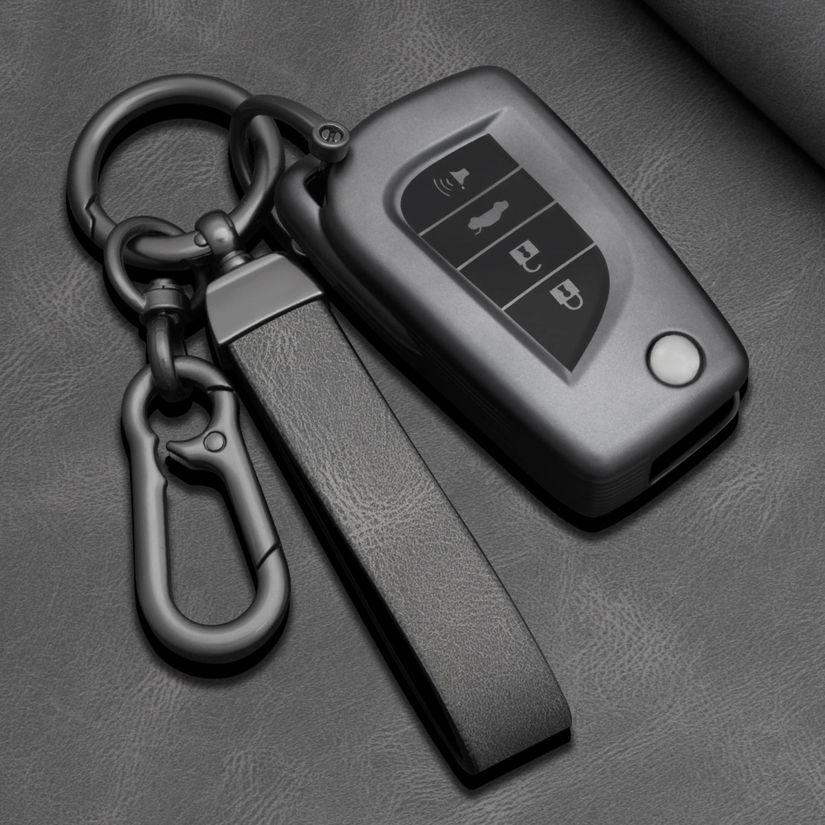 TPU Car Key Fob Cover for Toyota Hilux, Corolla, Highlander, RAV4, Yaris, Camry & Fortuner – 4 Buttons