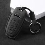 Suede Car Key Cover Compatible with Audi A1, A3, 8V, A4, B8, B9, A5, A6, C7, A7, A8, Q3, Q5, Q7, S4, S6, S7, S8, R8, TT