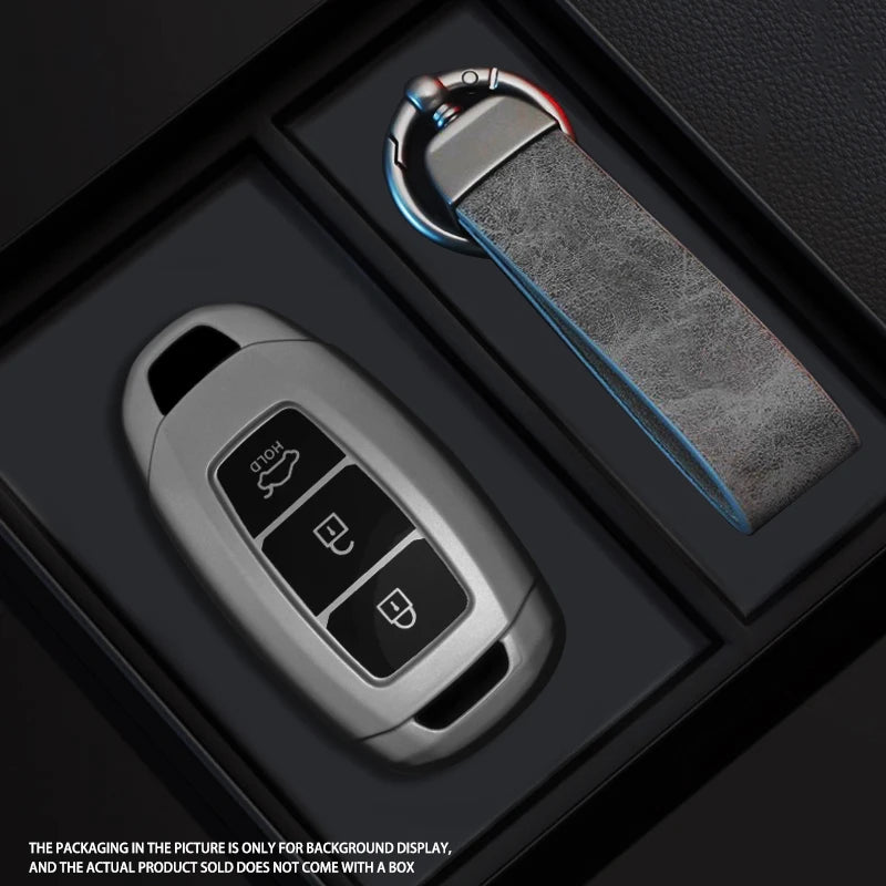 Black Warrior-Style TPU Car Key Fob Cover for Hyundai i30, ix25, Elantra, Kona, Solaris, Azera, Grandeur IG, Accent & Santa Fe TM