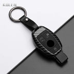 Car Key Cover Compatible with Mercedes-Benz A B C E Class GLS GLA GLK GLC CLS CLA AMG W204 W205 W212 W463 W176 – Carbon Fiber Style